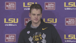 Joe Burrow Drinking GIF