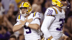 Joe Burrow Touching Chest GIF
