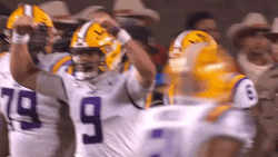 Joe Burrow Walking With Teammates GIF