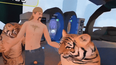 Joe Exotic Talking To Tiger Uniform Waters GIF