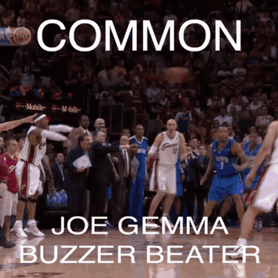 Joe Gemma Buzzer Beater Is The Name Of The Basketball Player On The Basketball Court GIF
