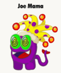 Joe Mama Eyed Monster Illustration Poster GIF
