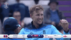 Joe Root World Cup High Five GIF