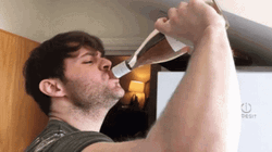 Joey Batey Drinking Beer GIF