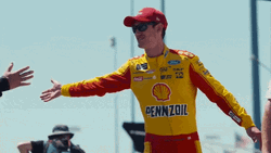 Joey Logano Nascar Car Racing Hand Shake GIF