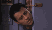 Joey Tribbiani Friends Peeking Through The Door GIF