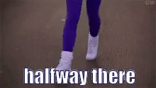 Jogging Lady Half Way There GIF