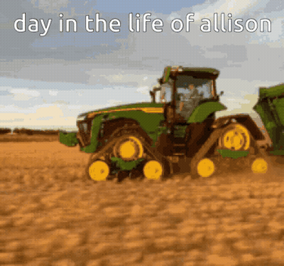 John Deere Tractor In A Field Day In The Life Of Allison GIF