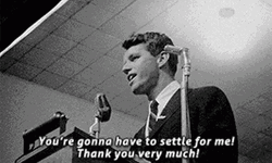 John F. Kennedy Giving Speech