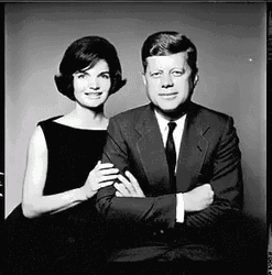 John F. Kennedy Smiling With Jacqueline