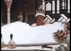 John Goodman Drops Crown In Bubble Bath GIF