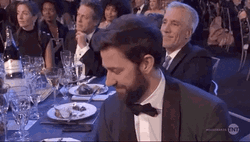 John Krasinski Clapping With Happy Tears GIF