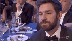 John Krasinski Shaking Head Happy Tears GIF