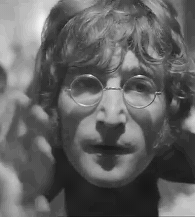 John Lennon In Glasses And Turtleneck GIF