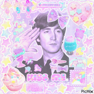 John Lennon Kiss Me From Other Planet GIF