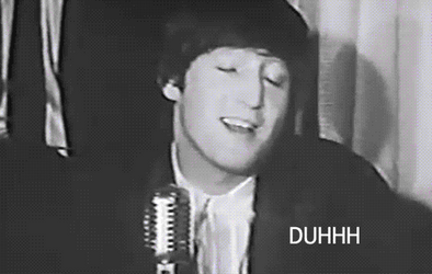 John Lennon Rolling HIs Eyes Duhhh GIF