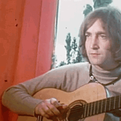 John Lennon Straight Face GIF