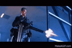 John McClane Vs The Terminator 2 GIF