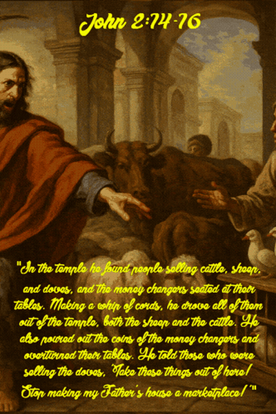 John Selling Cattle And Sheep GIF