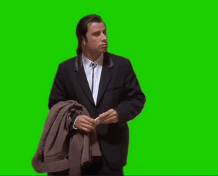 John Travolta Explosion Green Screen GIF
