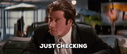 John Travolta Just Checking GIF