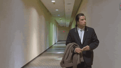 John Travolta Meme Hallway GIF