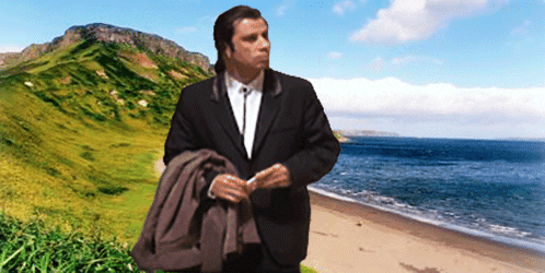 John Travolta Pulp Fiction In An Island GIF