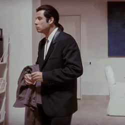 John Travolta Pulp Fiction Lights Off GIF