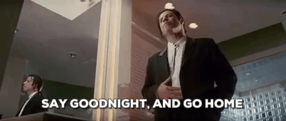 John Travolta Pulp Fiction Say Good Night GIF