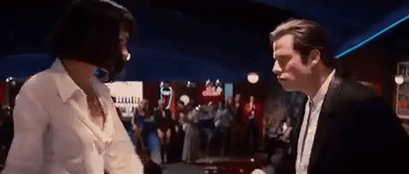 John Travolta Pulp Fiction Swimming Dance GIF