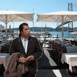John Travolta Sea Side GIF