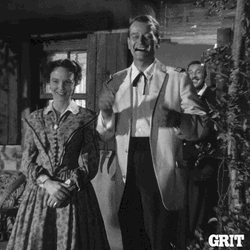 John Wayne Clapping Hands Happily GIF