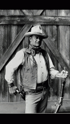 John Wayne Holding Rifle GIF
