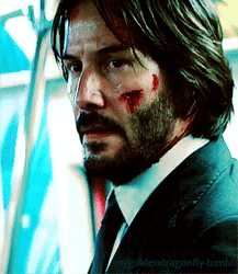 John Wick Wounded Face GIF