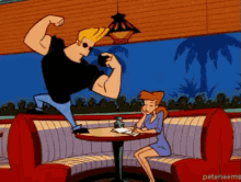 Johnny Bravo Cartoon Stupid People Camera Selfie GIF
