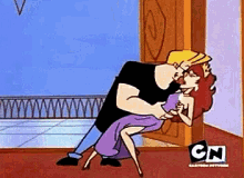 Johnny Bravo Shock Girl Stupid People Cartoon GIF