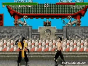 Johnny Cage Scorpion Finish Him GIF