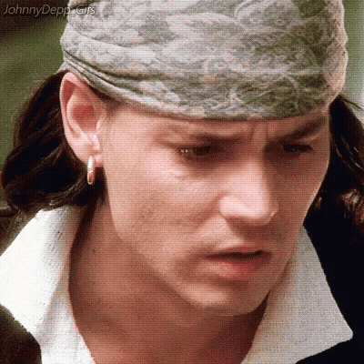 Johnny Depp Close Up With Bandana GIF