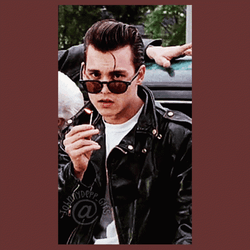 Johnny Depp Crybaby Chew Stare GIF