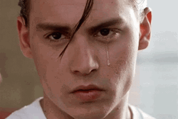 Johnny Depp Crybaby Stare Wink GIF