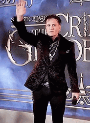 Johnny Depp Fantastic Beast Waving GIF