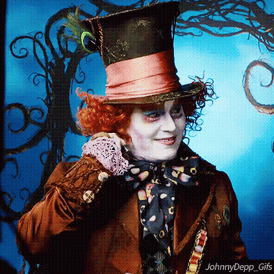 Johnny Depp Mad Hatter Alice In Wonderland GIF
