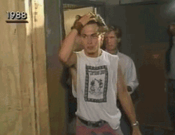 Johnny Depp Stroking Hair GIF
