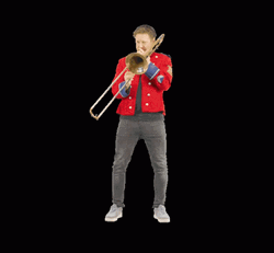 Johnny Posaune Dancing Sad Trombone GIF