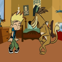 Johnny Test And Dukey Excited Dance GIF