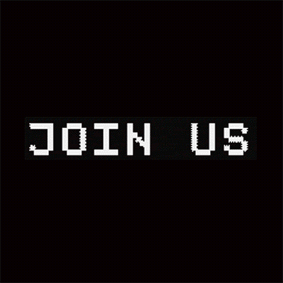 Join Us Sign On Black Background GIF