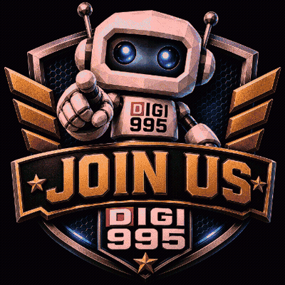 Join Us Sign With Pointing Robot GIF