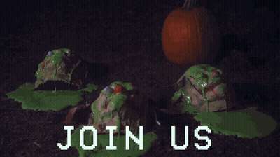 Join Us Sign With Pumpkin Background GIF