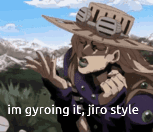 Jojo From Jojo 'S Bizarre Adventure Is Wearing A Straw Hat GIF