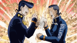 Jojo's Bizarre Adventure Josuke And Okuyasu Playing GIF